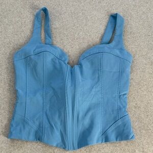 Zara Sky Blue Corset Top